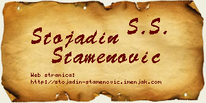 Stojadin Stamenović vizit kartica